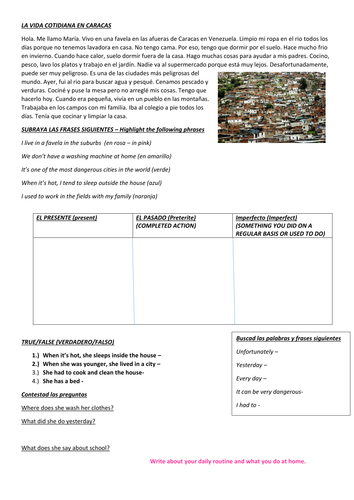 la vida cotidiana en CARACAS