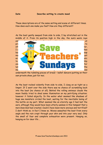 Describing Mythical Settings Lesson Plan and Other Resources