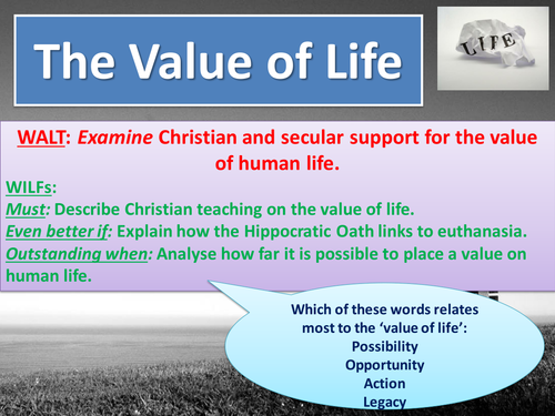 The value of life from a Christian perspective