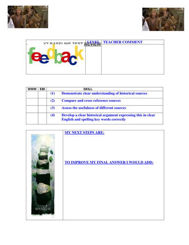 Y7 History Baseline Test Review