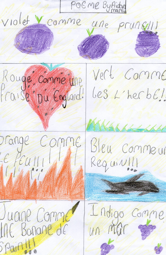 Sept Couleurs Magiques - poetry activities