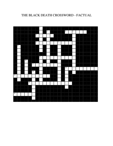 Black Death Crosswords