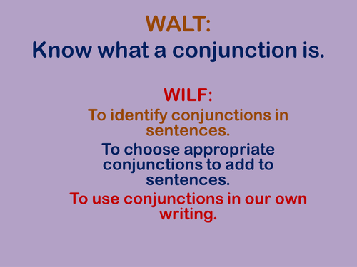 Conjunctions Activity
