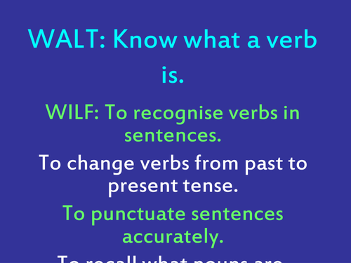 Nouns, Proper Nouns and Verbs - Year 6 revision