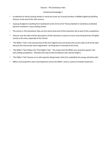 Love in The Miller's Tale