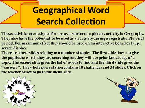 The Geograhical Word Search Collection