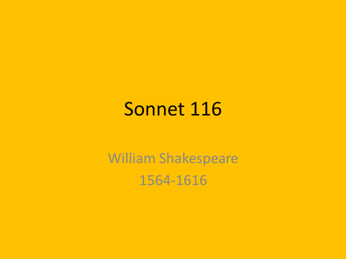 Poetry: Shakespeare's Sonnets - sonnet 18 sonnet 130 sonnet 116 sonnet 43