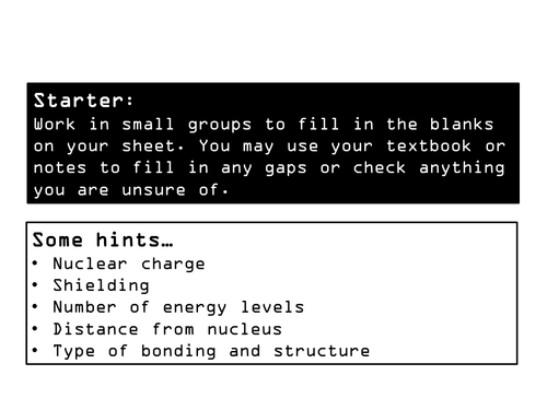 Trends across period 3