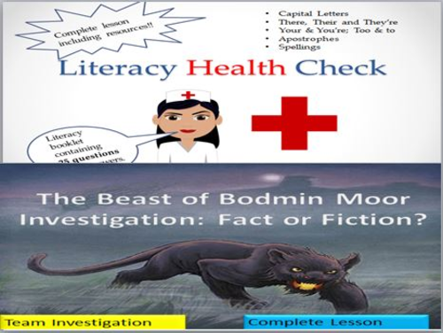 Literacy Health Check + Beast of Bodmin More Fact or Fiction with Starters