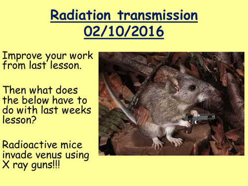 travelling radiation and transmission new curriculum