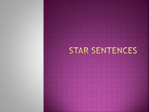 Star sentence and sentence types