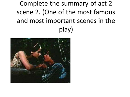 Romeo and Juliet GCSE new specification 9-1 Act 2 act 3 act 4 act 5