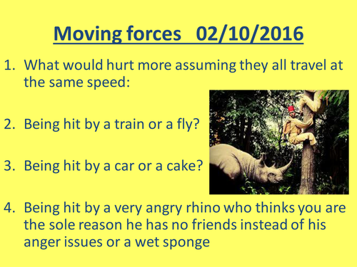 KS4 momentum calculations and car safety