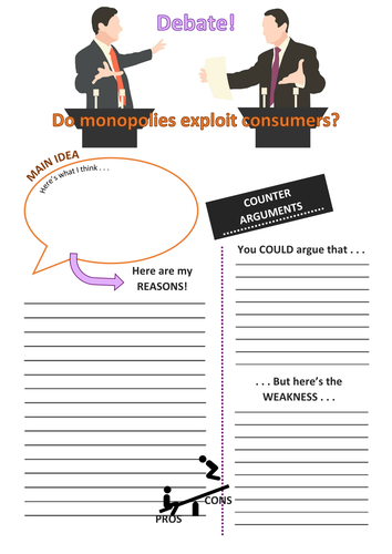 Monopoly Debate Worksheet