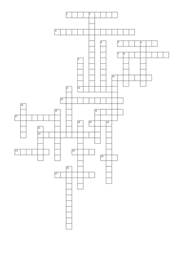 Year 7 Chemistry Crossword and Word Search