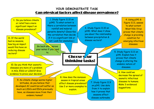 OCR AS/A2 Disease Dilemmas - Lesson 3 - Physical Factors & Disease Prevalence
