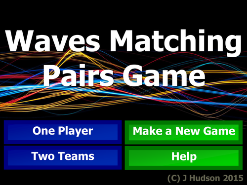 Waves Interactive Matching Pairs Game