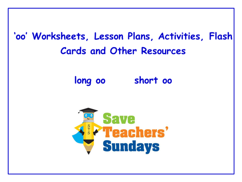 Oo Worksheets, Lesson Plans, Activities, Flash Cards and Other Teaching