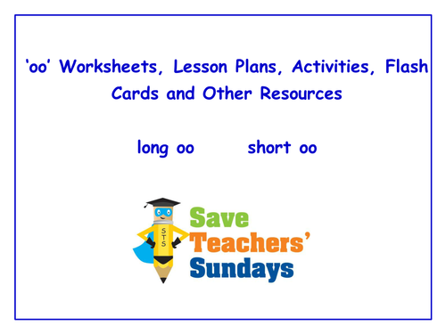 Oo Worksheets, Lesson Plans, Activities, Flash Cards and Other Teaching Resources