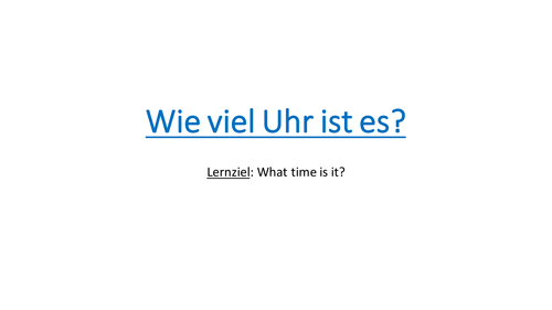 Telling the time in German