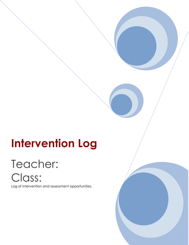 Intervention Log Exam classes