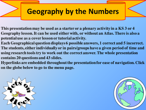Geography by the Numbers