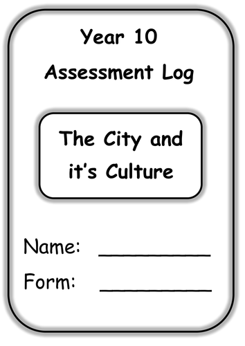 Art GCSE Cities and their Culture Assessment Log AQA