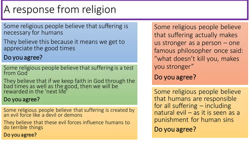 KS3 RE - Meaning and Purpose - Lesson 6 - Why do people suffer?