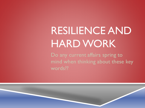 Resilience and Hard Work - PSHCE/Citzenship/Tutor Time Session