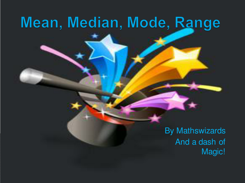 Mean, median, mode, range PowerPoint