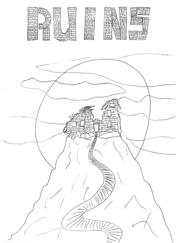 Halloween: Ruins Colouring Sheet