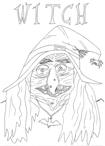 Halloween: Witch Colouring Sheet