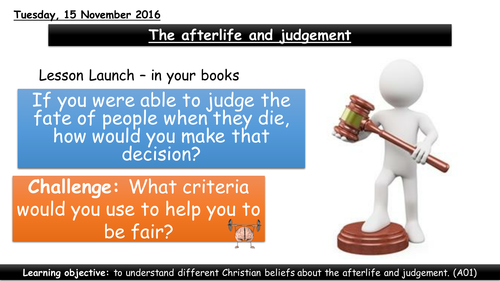 The afterlife and judgement