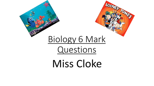 50  6 Mark questions and answers  Cartoon style Biology