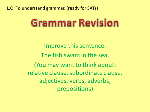 Grammar Revision - Year 6 SATs