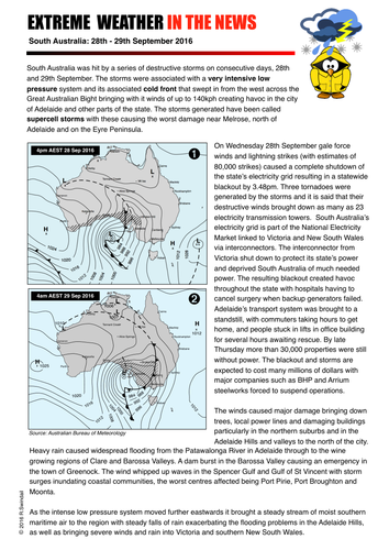 Extreme Weather Event: South Australia - Supercell storms 28th and 29th September 2016