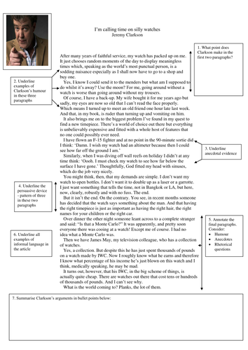 New AQA 2017 English Language Paper 2, Section B Persuasive Speech. Very Low Ability.