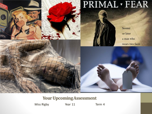 Crime fiction assessment task (short story) and writing conventions