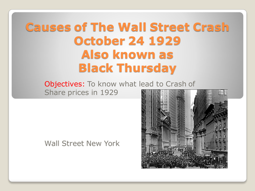 Causes of the Wall Street Crash