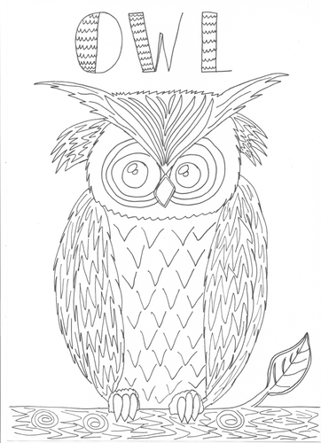 Halloween: Owl Colouring Sheet