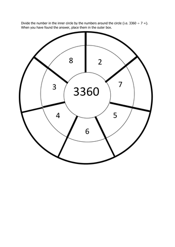 Division Year 5 (chunking or short division)