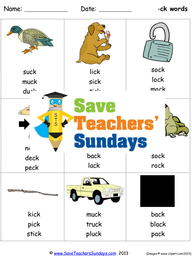 Ck Phonics Worksheets, Activities, Flash Cards and Other Teaching Resources