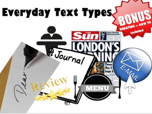 Everyday Text Types - How to (ALL) - SAVE 50%