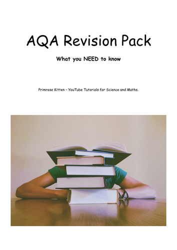 AQA 2017 Revision Pack (B1,B2, B3, C1, C2, C, P1, P2 and P3) Biology chemistry and physics