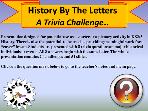 The Alphabet of History Challenge