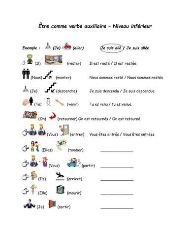 Etre verbs - Lower level