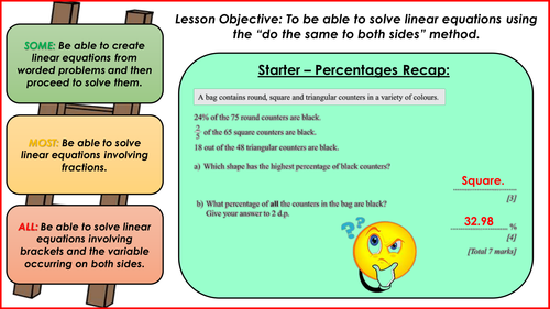 AQA Further Maths - Unit 1 Number and Algebra I - Solving Linear Equations.