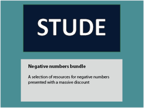 Negative numbers bundle