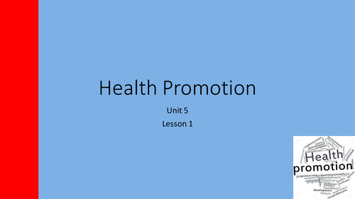 Health & Social Care Unit 5 Lesson 1