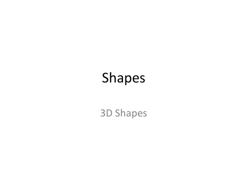 LKS2: 3D Shape (Entire Week Pack)